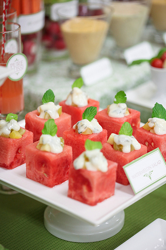 Fruit + Veggie Wedding Dessert Table