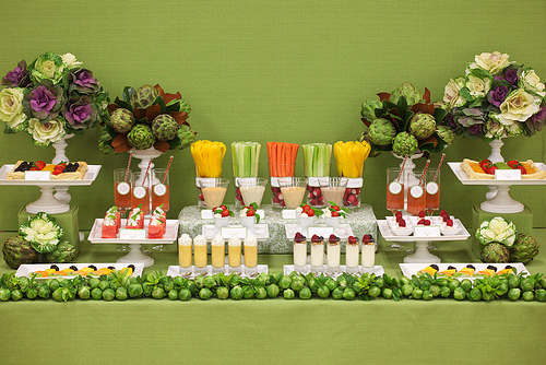 Fruit + Veggie Wedding Dessert Table