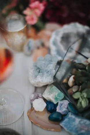 Gems & Geodes Wedding Centerpiece