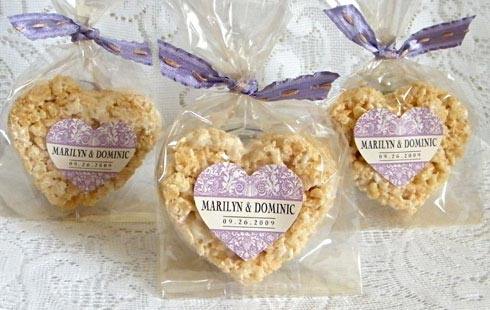 My Own Labels: Rice Krispie Wedding Favors