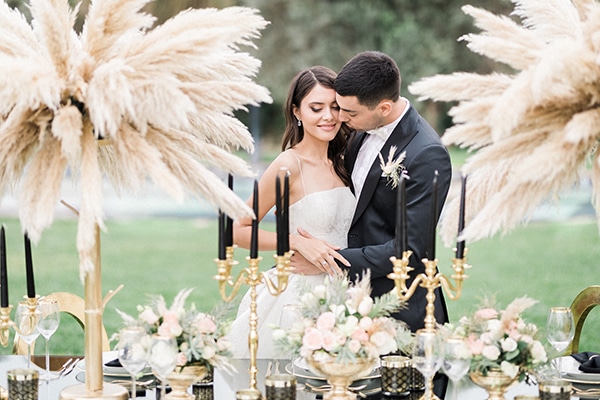 Pampas Grass Wedding Centerpiece