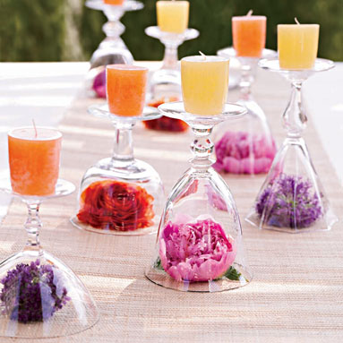 Upside-Down Flower Goblets