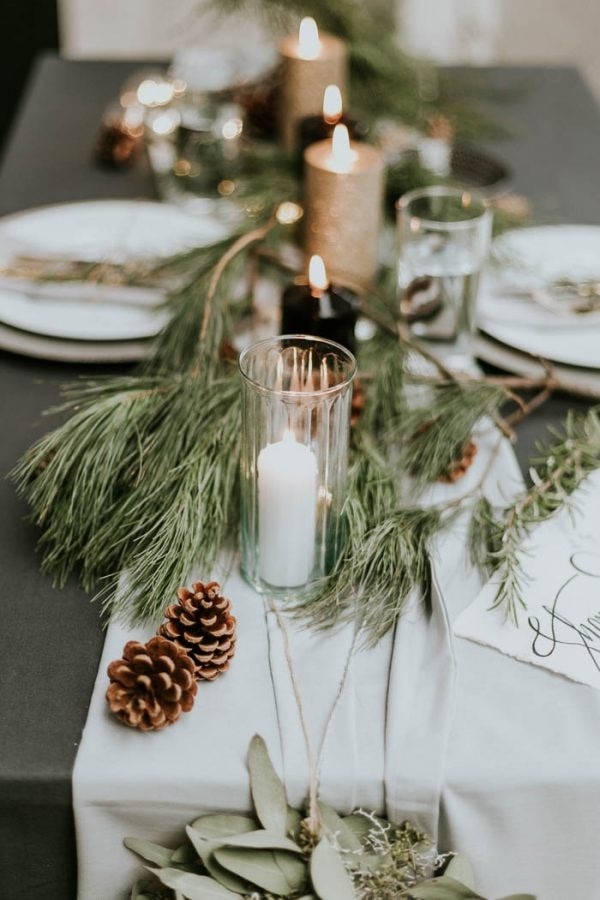 Winter Wedding Centerpiece