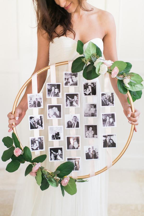 DIY Floral Photo Hoop